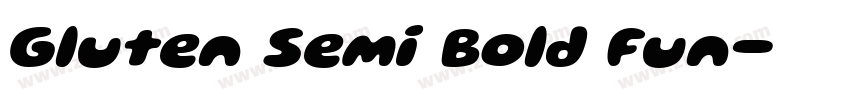 Gluten Semi Bold Fun字体转换